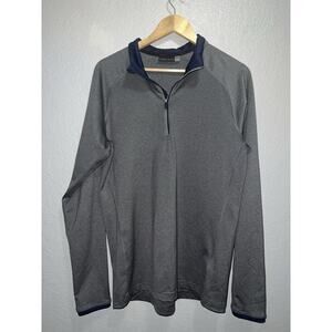 KJUS Mens 52/L Navy Blue Golf 1/4 Zip Jacket Long Sleeve Performance Lightweight